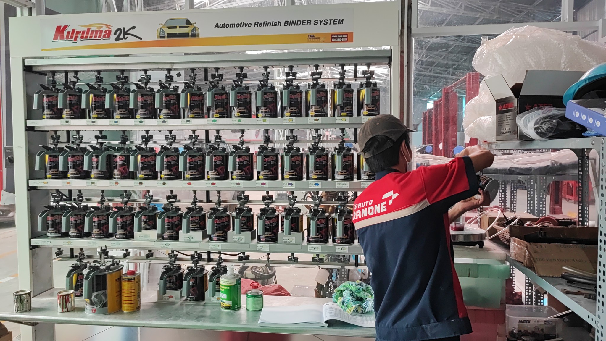 phòng sơn xe ô tô mercedes